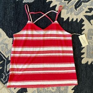 Universal Thread Red and White Tank Top